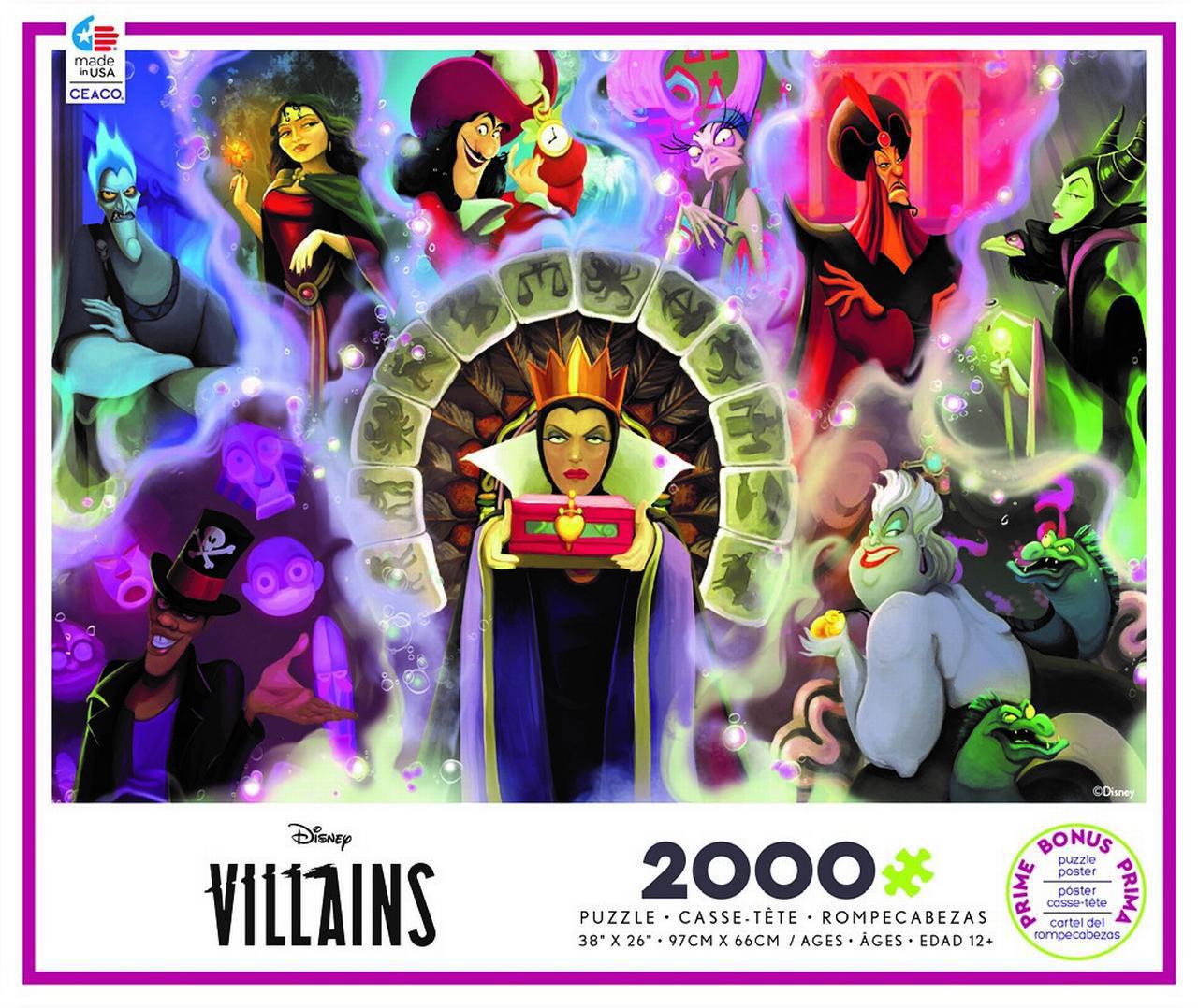 Ceaco Disney Villains 2 Jigsaw Puzzle, 2000 Pieces - Included Bonus Pu –