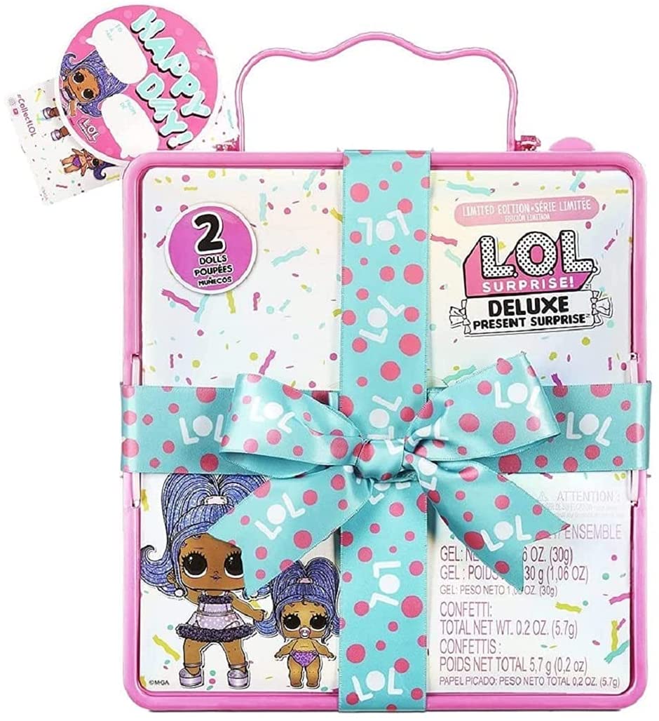LOL Surprise Deluxe Present Surprise Series 2 Slumber Party Theme with –