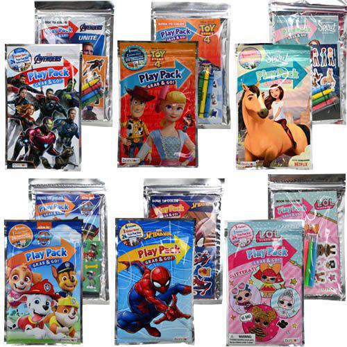 Party Favors Spider-Man Coloring Book & Crayon Set 12 Pack ( Assorted Style)