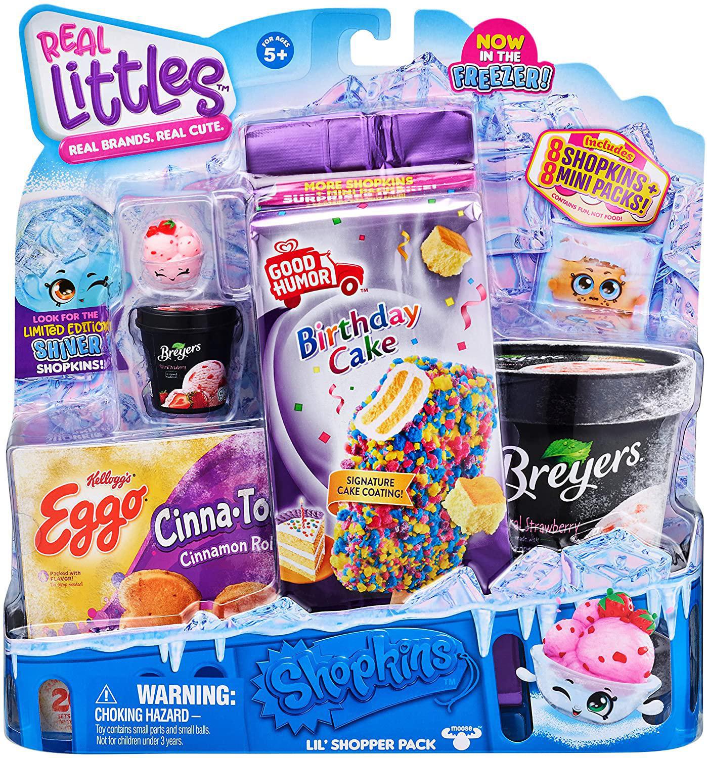 Shopkins Real Littles Shopper Pack, 8 Mini Packs & 8 Collectible