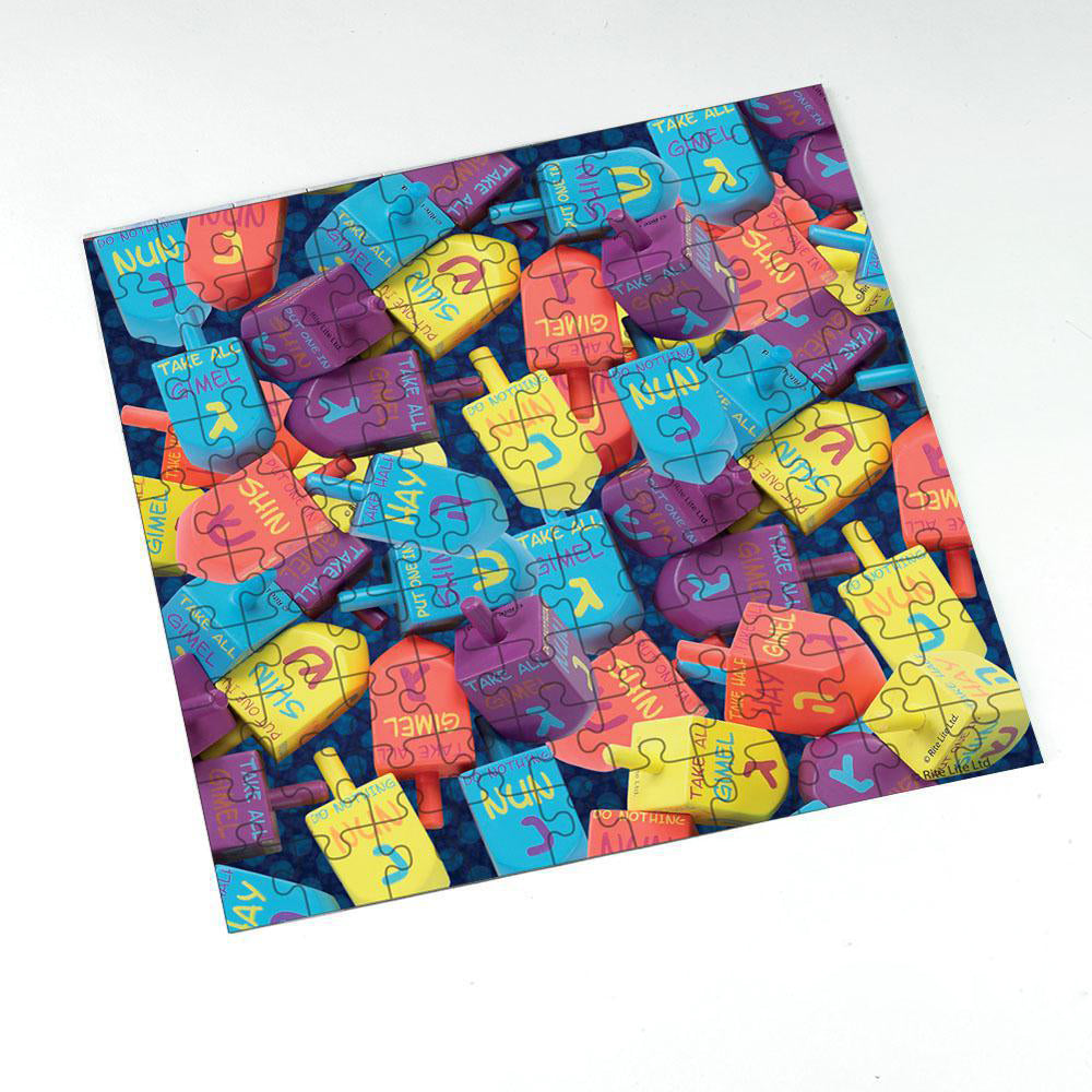 Hanukkah Dreidels Puzzle 100 Piece Chanukah Jigsaw Puzzle