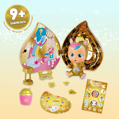 Cry Babies Magic Tears Gold Edition Collectible Toy - Special Edition Series 8 Surprises, 8+ to Collect