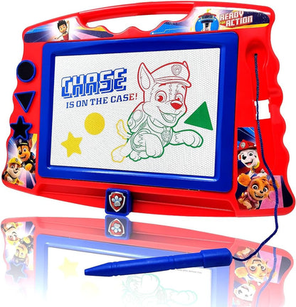 Lollipop PAW Patrol Magnetic Drawing Board with Stylus and 3 Stamps for Boys or Girls (Blue)