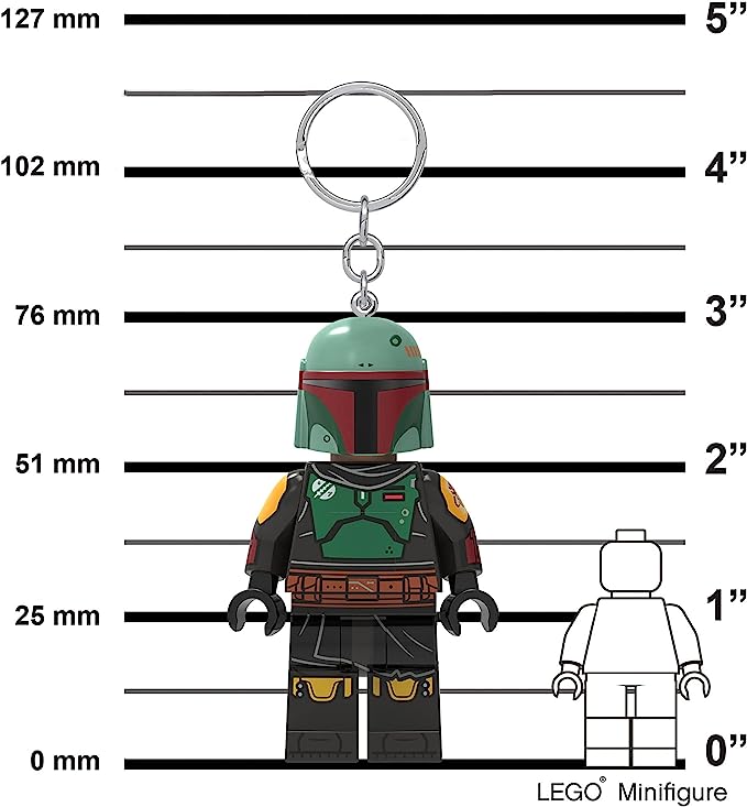 Lego Star Wars The Mandalorian Keychain Led Light 3 Inch Tall