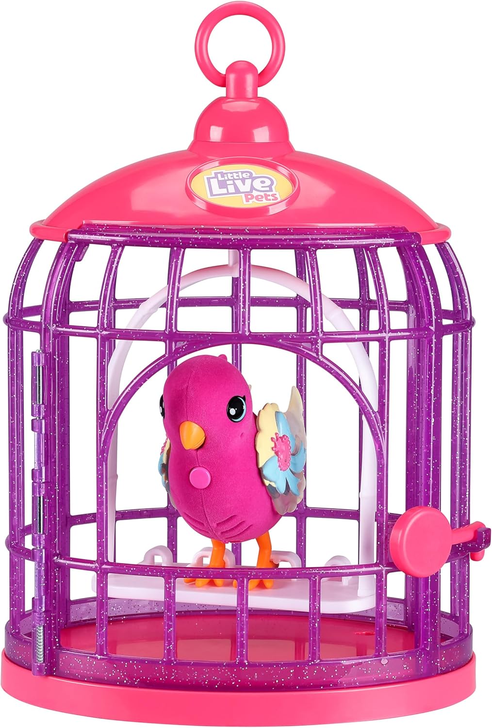 Little Live Pets - Lil' Bird & Bird Cage Tiara Twinkles, New Light Up Wings with 20 + Sounds, and Reacts to Touch