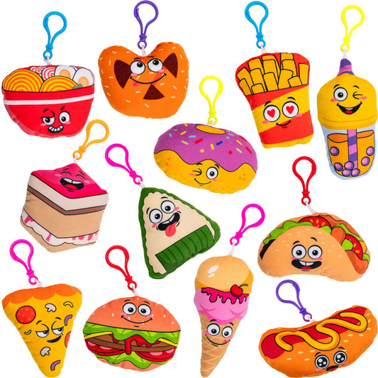 Mini Food Plush with Plastic Key Clip 3in-4in Assortment (Random Style Pick 1 ct.)