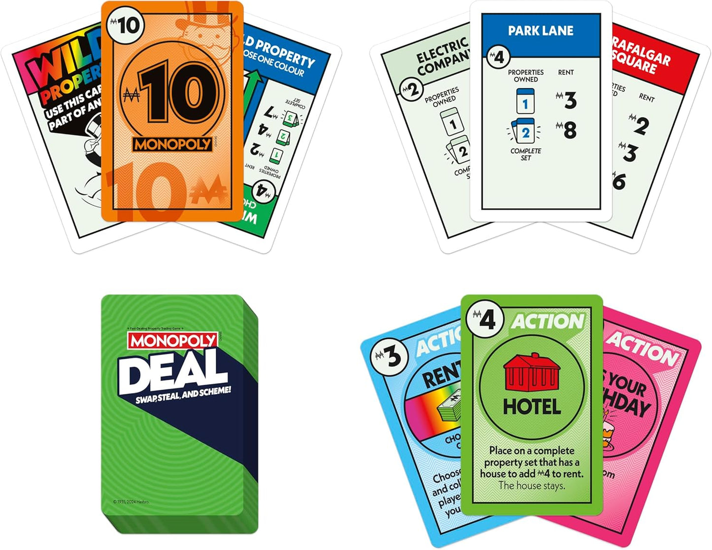 Monopoly Deal Card Game, Quick-Playing Family Card Game for 2-5 Players, Ages 8+