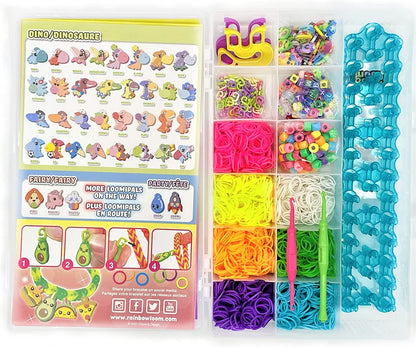 Rainbow Loom® Loomi-Pals™ Combo Set, Features 60 CUTE Assorted LP Charms, Happy Looms, Hooks, Alpha & Pony Beads, 2300 Colorful Bands
