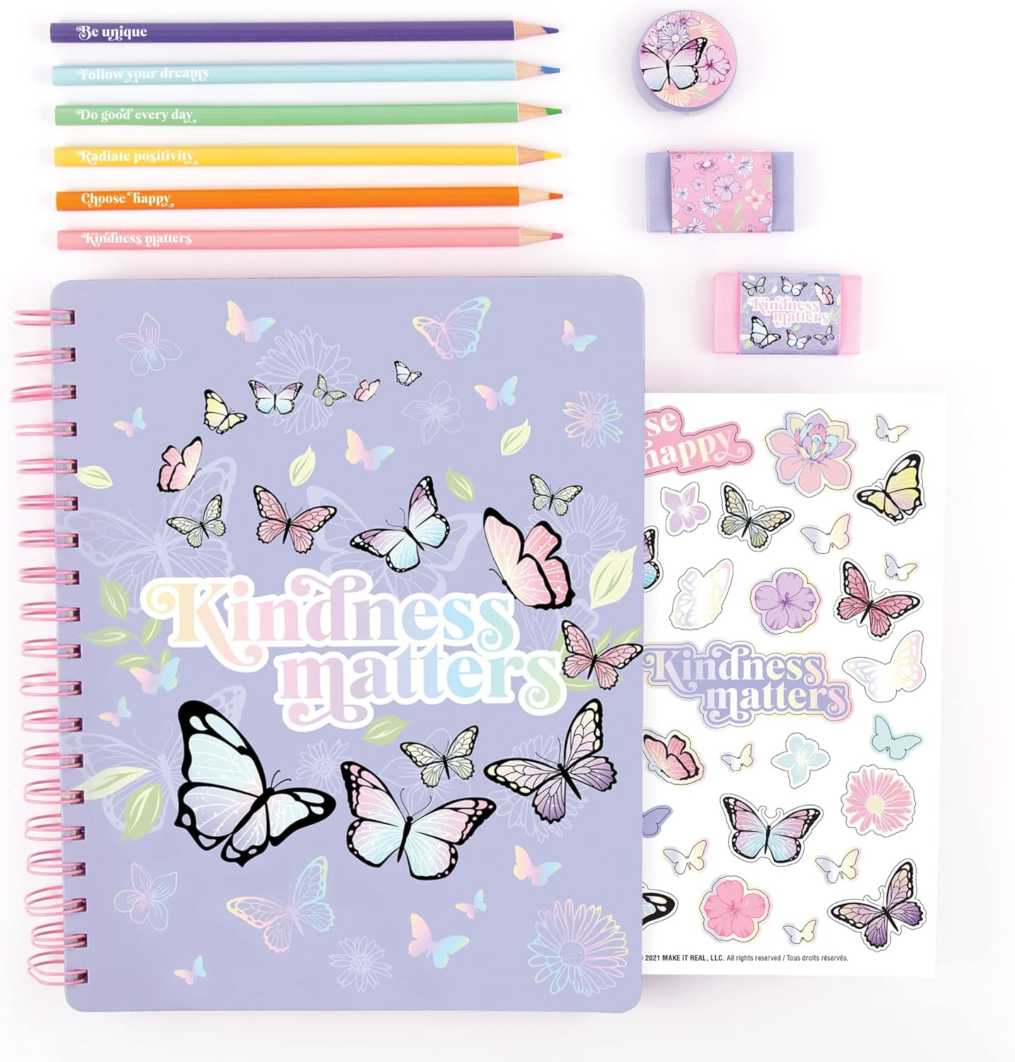 Three Cheers for Girls Butterfly Sketchbook & Drawing Set
