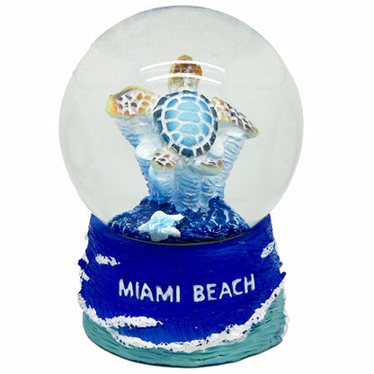 Miami Florida Snow Ball Poly Snowglobe Souvenir Beach Skyline