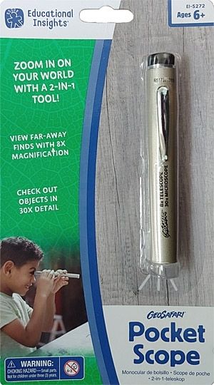 GEOSAFARI Pocket Scope Mini Microscope & Telescope -  Kids Scientific Learning Toy