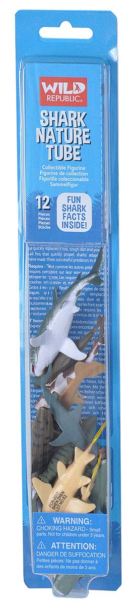 Wild Republic Shark Toys, Nature Figurines Tube, Aquatic Animal