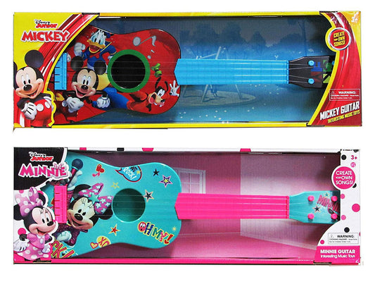 Disney Junior Minnie/Mickey Mouse Guitar - Feature 4 Adjustable Strings, 24" Long