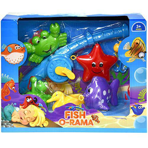 Fish O-Rama Magnetic Fishing Game for Kids - Bath Pool Toys Set for Water Table Learning Education, Fun with Water Animal