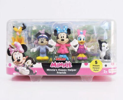 Fisher-Price Disney Junior Minnie, Happy Helpers Racing Pals - Minnie, Daisy, Mickey, Figaro, and Pluto Figures