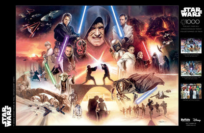 Star Wars Puzzles Assortment - The New Jedi Will Rise, Sense Great Fear in You - 1000 Piece Jigsaw Puzzle - Bonus Poster