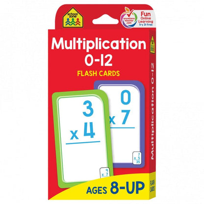 Multiplication 0-12 Flash Cards - Ages 8+, 3rd Grade, 4th Grade, Elementary Math, Multiplication Facts, Common Core