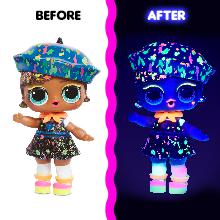 LOL Surprise Lights Glitter Drip Drop Doll Black Light Glow Dolls
