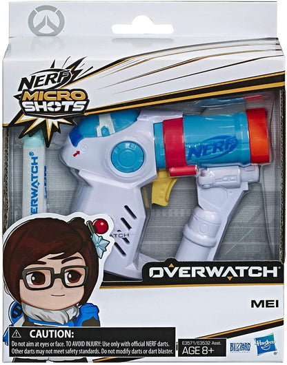 NERF Microshots Overwatch Blaster: Mei Blaster, Lucio Blaster, Roadhog Blaster, Includes 2 Official Elite Darts -- for Kids, Teens, Adults