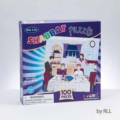 100 Piece Shabbat Jigsaw Puzzle - Great Jewish Gift For Kids