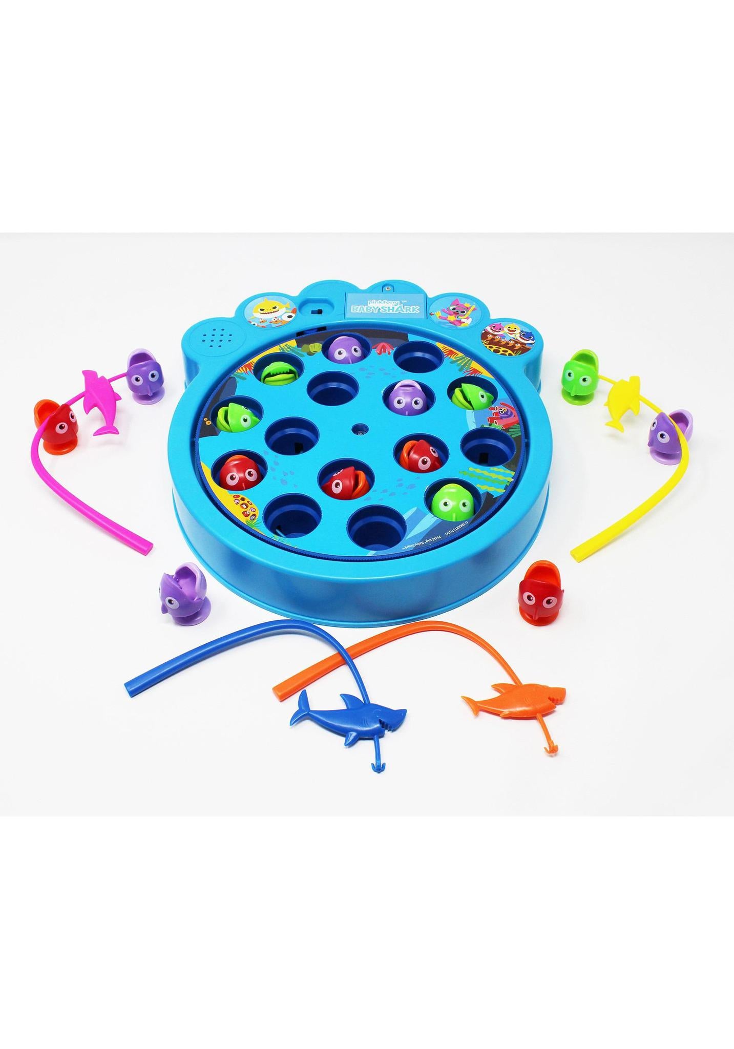 Under The Sea LET'S GO FISHIN' Fishing w/ Pole Motorized Game Board for Kids
