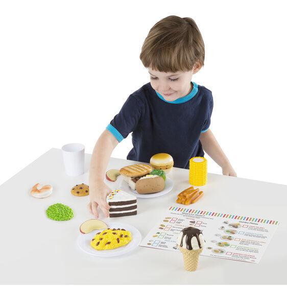 Melissa & Doug Kids Pretend Play Combine and Dine Dinners - 18-piece set