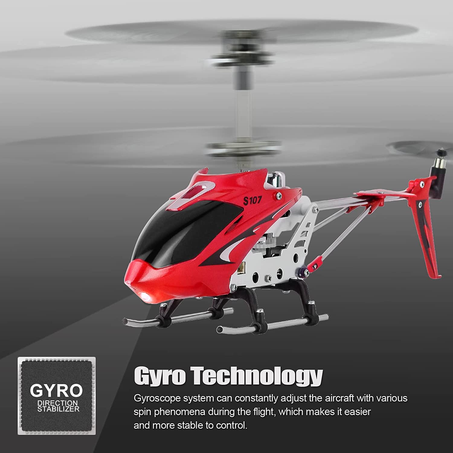 3CH 3.5 Channel Mini RC Helicopter with Gyro Crimson sunnytoysngifts