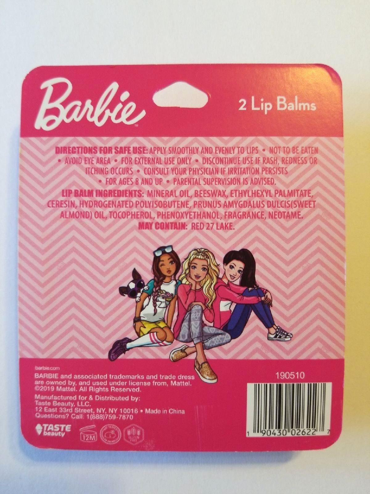 Barbie Pink Lip Balm - Set of Two Sweet Flavors