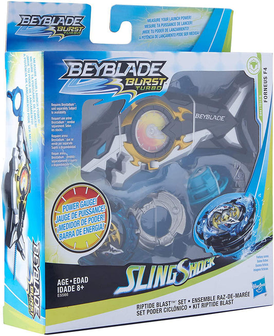 BEYBLADE Burst Turbo Slingshock Riptide Blast Set -- Right/Left-Spin Launcher with Right-Spin Battling Top, Age 8+