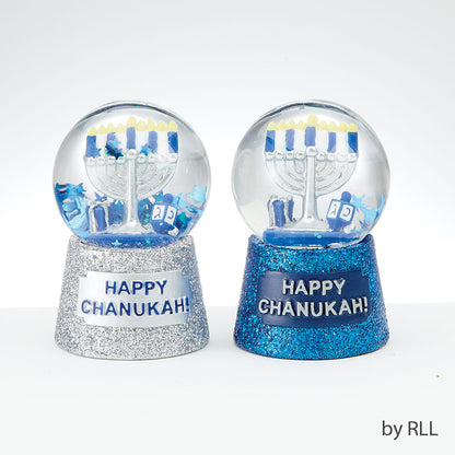 Jewish 40mm Mini Hand painted Chanukah Menorah Water Globe - Great gift For Hanukkah (Random Color Pick)