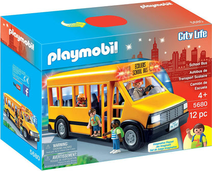 PLAYMOBIL School Bus, Includes bus, 4 figures and other accessories