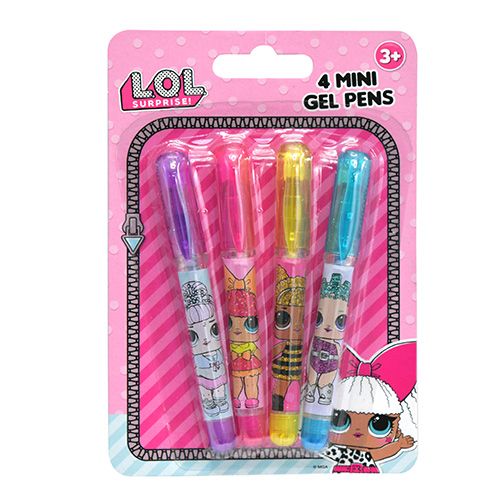 LOL Surprise Mini Gel Pens multicolor 4-Pack New