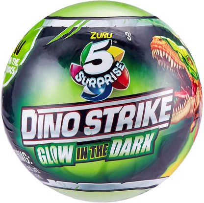 5 Surprise Dino Strike Surprise Mystery Battling Collectible Dinos by ZURU Glow in The Dark