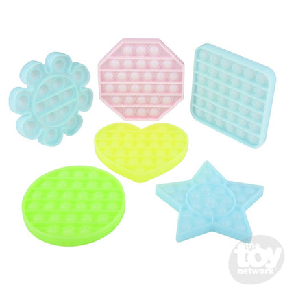 Glow In The Dark 5" Bubble Poppers Stress Reliever, Bubble Popping - Random Style Pick (1 Pcs)