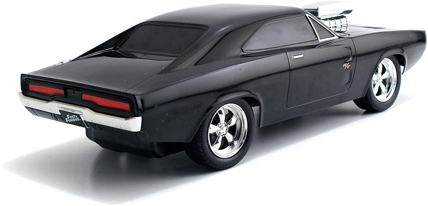 Fast & Furious 1:16 1970 Dodge Charger RT Remote Control Car 2.4 GHz Black, Toys for Kids and Adults