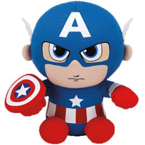 Ty Marvel Beanie Baby Captain America Soft and Adorable Toy Plush 6 Inches