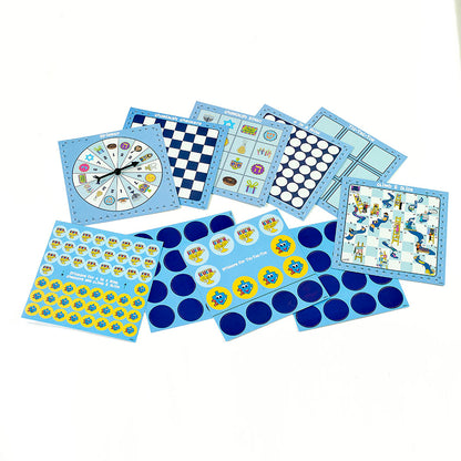 6 Chanukah Games on the Go Educational Board Game for Ages 4+