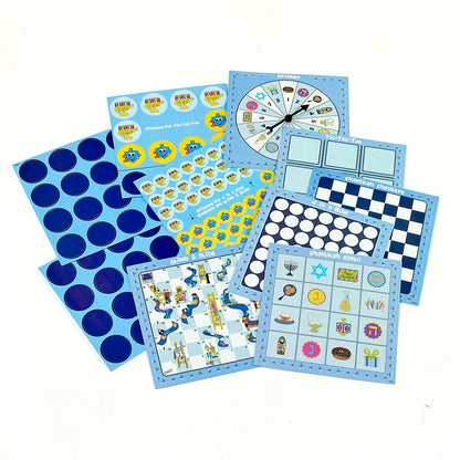 6 Chanukah Games on the Go Educational Board Game for Ages 4+