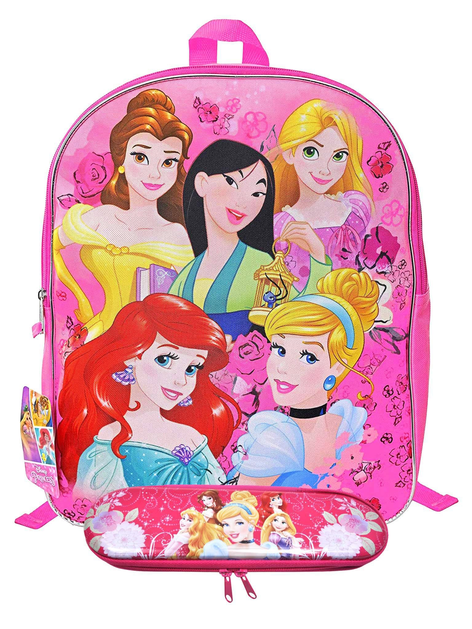 Disney Princess Girl's 15 Backpack With Detachable Lunch Box Set
