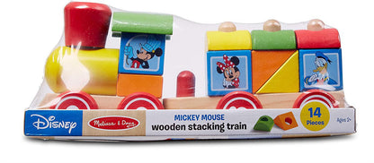 Melissa & Doug Disney Mickey Mouse and Friends Wooden Stacking Train (14 pcs)