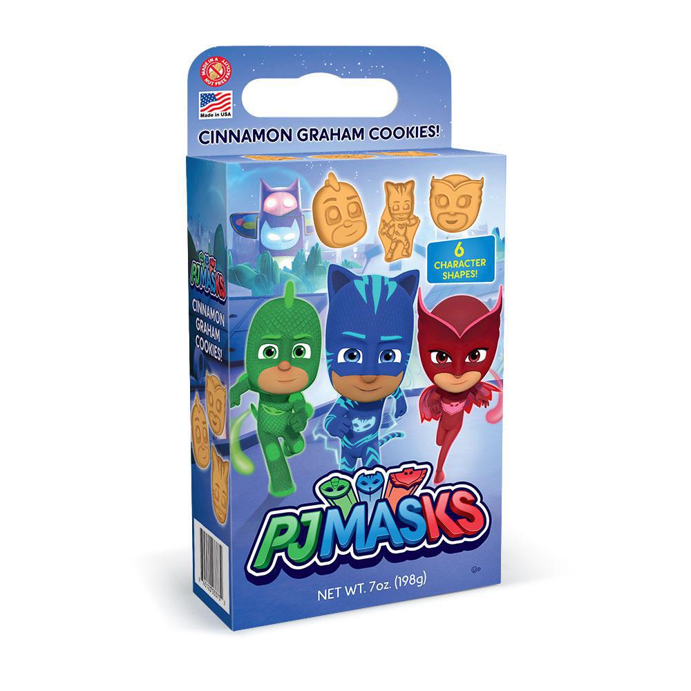 PJ Masks Cinnamon Graham Cookies Cuboid Snacks 7 Oz bags per Box, With Door Tag Bonus- Kosher Dairy