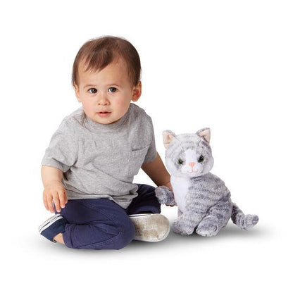 Melissa & Doug Plush - White & Gray Cat