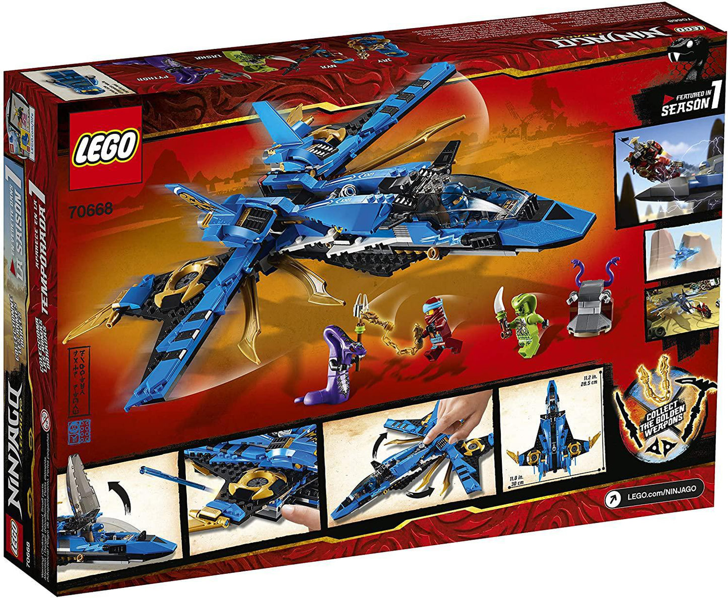 LEGO NINJAGO Legacy Jay’s Storm Fighter 70668 Building Kit (490 Pieces)uilding Kit (490 Pieces)