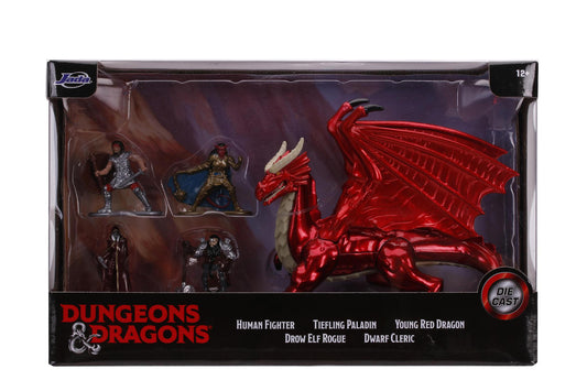 Jada Toys Nano METALFIGS Dungeons & Dragons Deluxe Pack, Die-Cast Collectible Figures