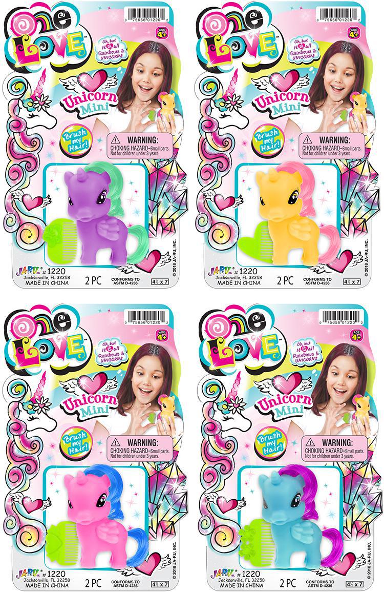 Mini Unicorn Brush My Hair Mini Set - One Love Unicorn Mini Set Assorted