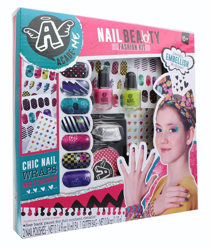 Amazon.com: Geyiie Girls Nail Polish Set, Kids Nail Kit with Nail Dryer &  Hair Gem Stamper, 47 PCS Non-Toxic DIY Little Girl Make Up Toys with Hair  Styling Tools, Vanity Set Toys :