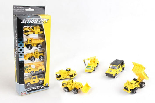Action City Die-Cast Construction Variety Vehicles - Set of 5