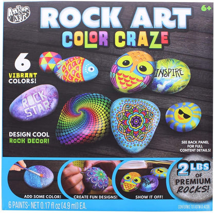Anker Play Rock Art Color Craze DIY Craft Kit - Includes 2 lbs. of Premium Rock