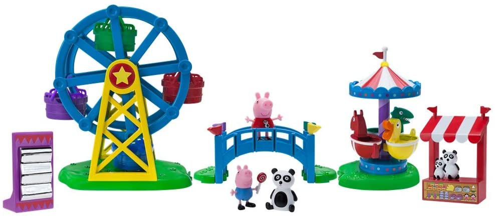 Peppa Pig's Fair Playset with Peppa Pig & George Figures - Includes 8 Pieces