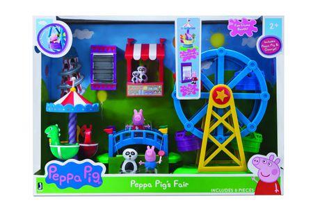 Peppa Pig's Fair Playset with Peppa Pig & George Figures - Includes 8 Pieces